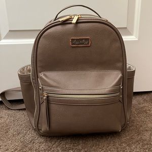 Itzy Ritzy Mini Diaper Bag Backpack in Taupe